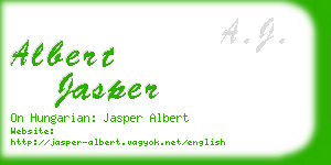 albert jasper business card